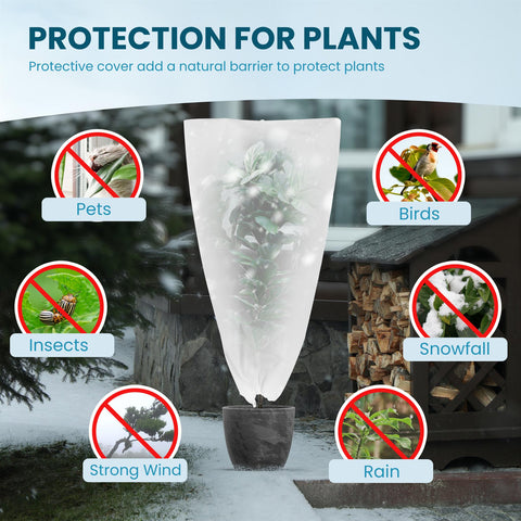 2Pcs Frost Plant Protection Fleece Cover