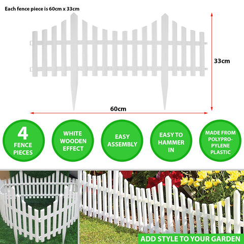 4Pcs Lawn Edging Border Fence