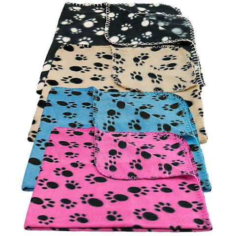 Paw Print Pet Fleece Blanket