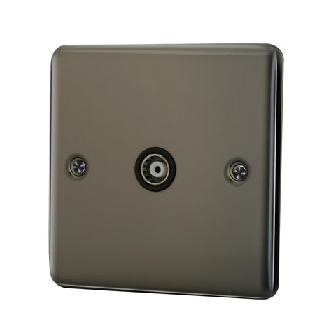 Standard Plate Switches and Sockets USB Plug Nickel Steel Rounded Corners Fused