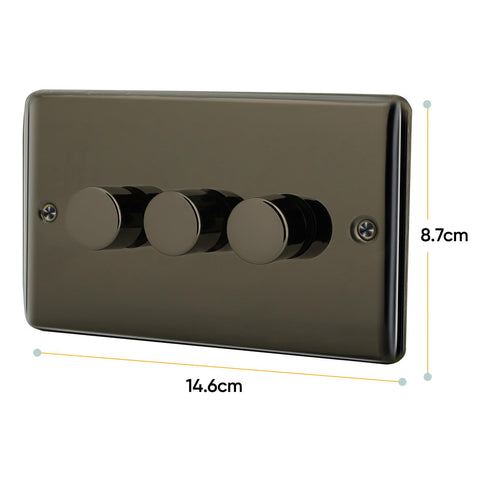 Standard Plate Switches and Sockets USB Plug Nickel Steel Rounded Corners Fused