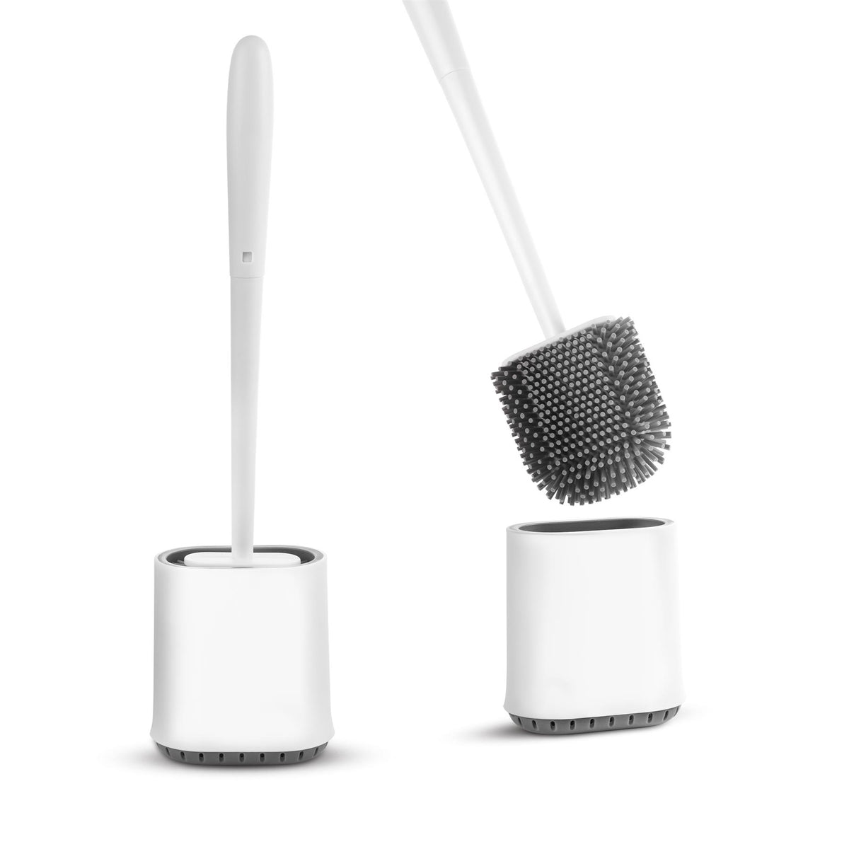 Hygienic Silicone Toilet Brush Set for Bathroom Cleanliness