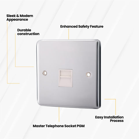 Standard Plate Switches and Sockets USB Plug Nickel Steel Rounded Corners Fused