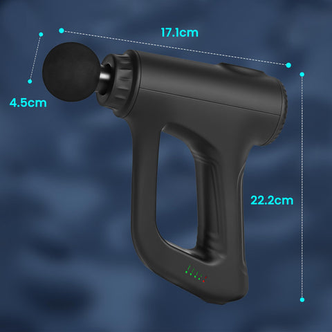 High Tech Touch Screen Deep Tissue Massage Gun BLACK