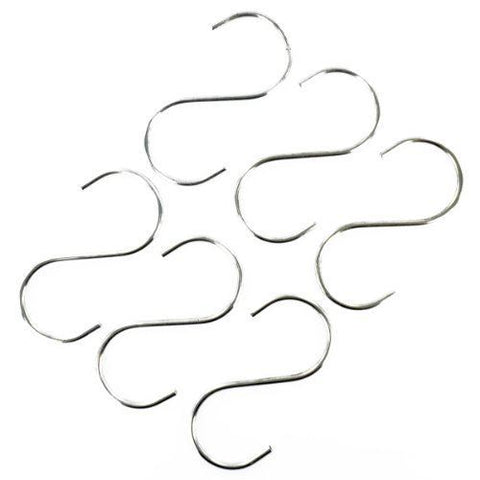 6 Large Metal S Hooks Hanging Rail