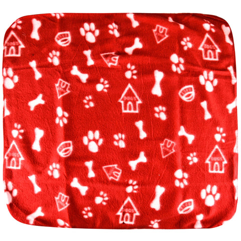 Paw Print Pet Fleece Blanket