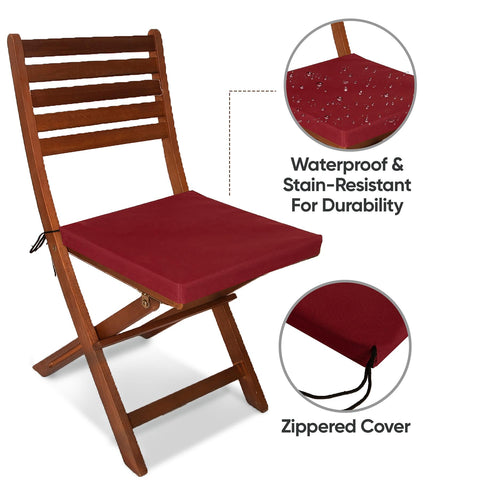 Outdoor Chairpad in Waterproof Fabric: All-Weather Comfort