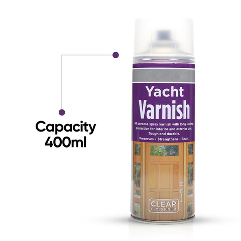 400ml Clear Varnish Spray Wood Plastic Metal Paint Matt Glossy