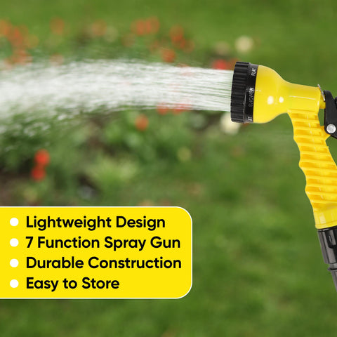 Superhose Expanding Hose 50M/150FT With 7 Dial Spray Gun - Yellow