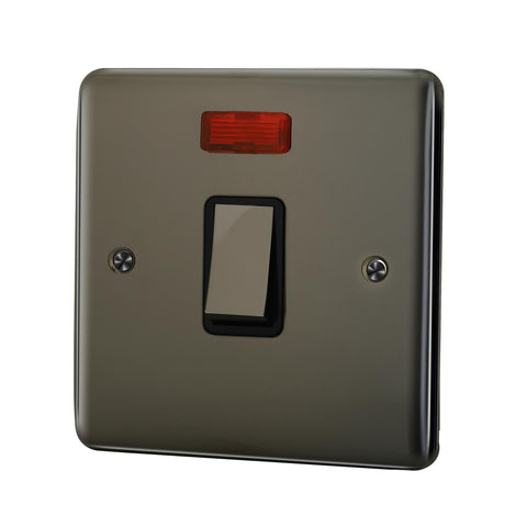 Standard Plate Switches and Sockets USB Plug Nickel Steel Rounded Corners Fused