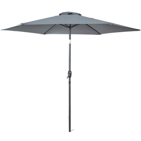 2.7M Garden Parasol Umbrella Provides Ample Shade GREY