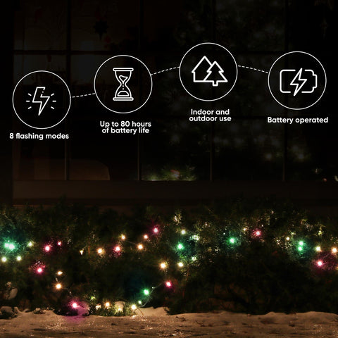 Outdoor Battery Operated LED String Lights