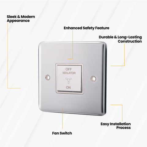 Standard Plate Switches and Sockets USB Plug Nickel Steel Rounded Corners Fused