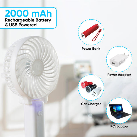 Mini Foldable Travel Fan Handheld Fan with USB Battery Powered Ultra Quiet Use