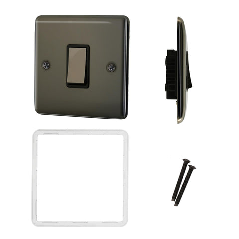 Standard Plate Switches and Sockets USB Plug Nickel Steel Rounded Corners Fused