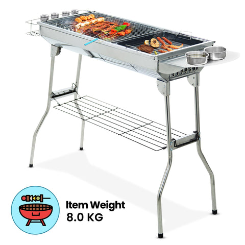 Charcoal BBQ Grill  Stainless Steel Outdoor BBQ Grill