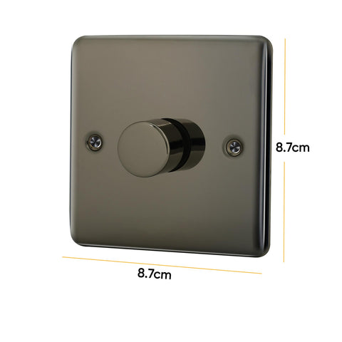 Standard Plate Switches and Sockets USB Plug Nickel Steel Rounded Corners Fused