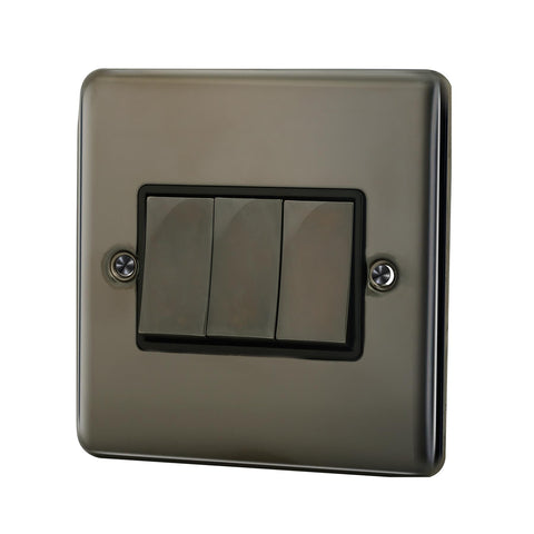 Standard Plate Switches and Sockets USB Plug Nickel Steel Rounded Corners Fused