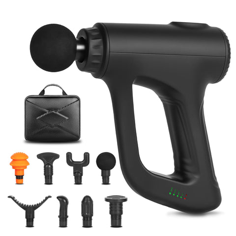 High Tech Touch Screen Deep Tissue Massage Gun BLACK