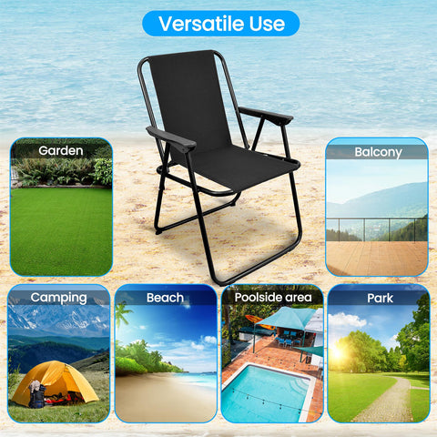 Relaxing Spring Beach Chair Designed for Outdoor Comfort BLACK