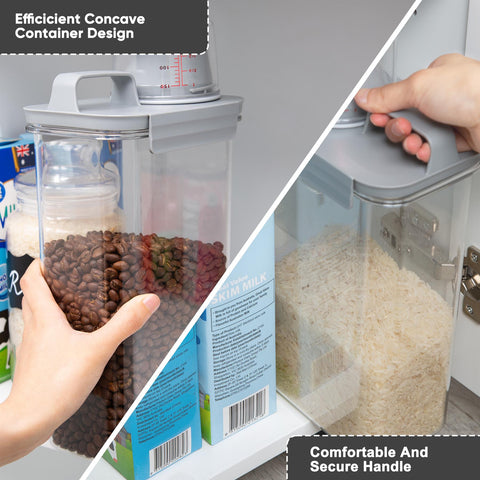 Convenient 2300ml Food Container Cereal Dispenser GREY