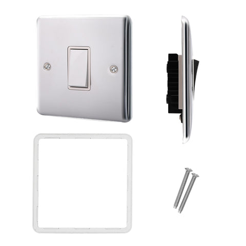 Standard Plate Switches and Sockets USB Plug Nickel Steel Rounded Corners Fused