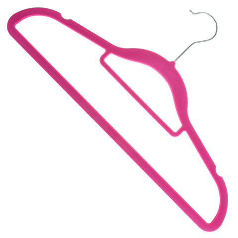 Pink Flocked Hangers - 10PK