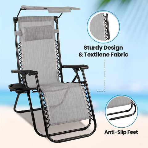 Zero Gravity Recliner Chair with Canopy