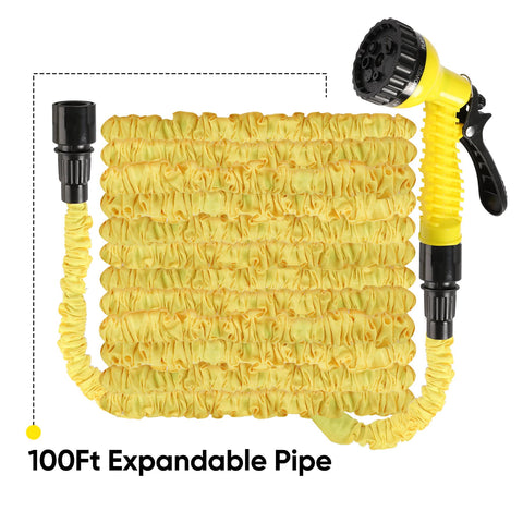 Expanding Garden Hose 30M/100FT With 7 Dial Spray Gun