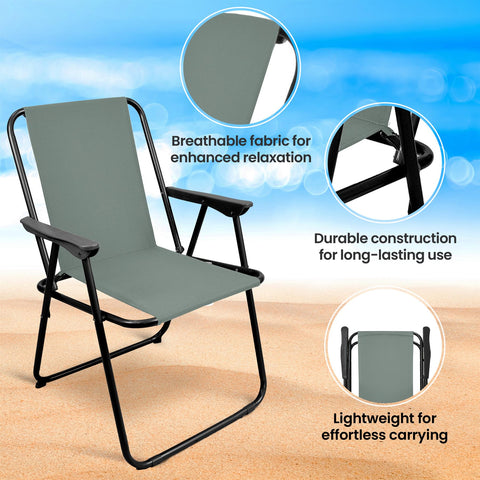 Relaxing Spring Beach Chair Designed for Outdoor Comfort GREY