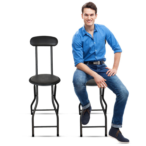 Space Saving Folding Bar Stool for Easy Storage