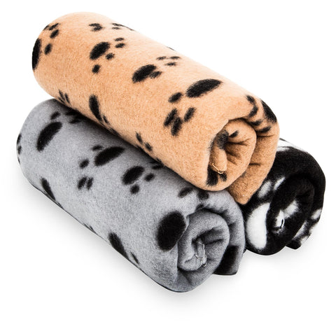 Large Soft Pet Blankets Pack of 3 Ensuring Pet Comfort 92 x 68cm