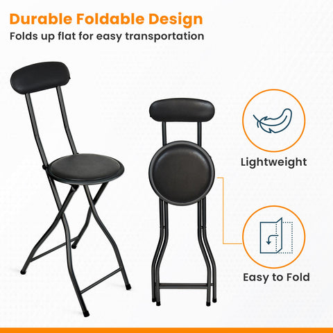 Space Saving Folding Bar Stool for Easy Storage