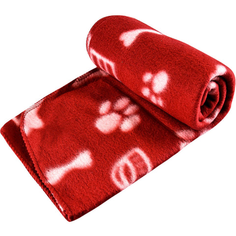 Paw Print Pet Fleece Blanket