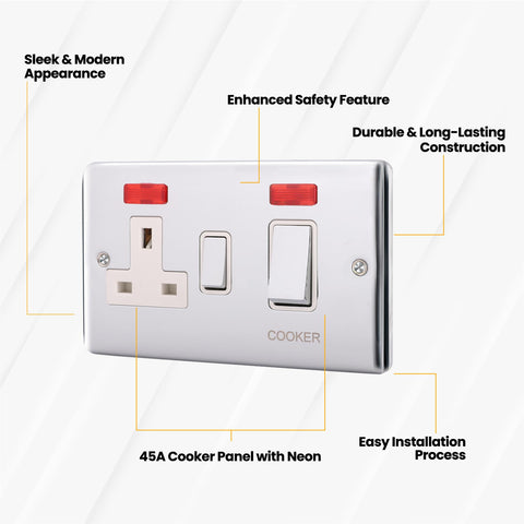 Standard Plate Switches and Sockets USB Plug Nickel Steel Rounded Corners Fused