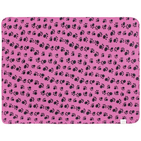 Paw Print Pet Fleece Blanket