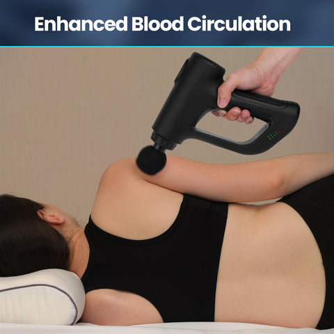 High Tech Touch Screen Deep Tissue Massage Gun BLACK