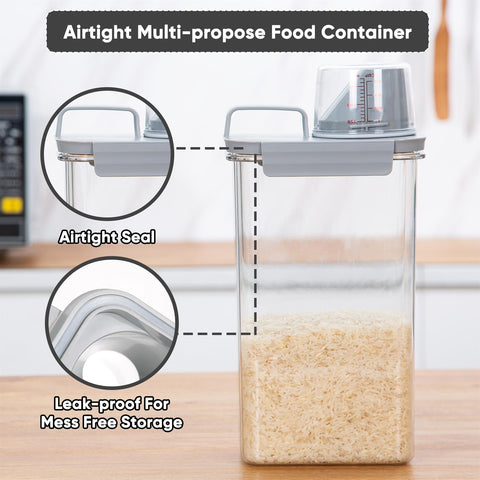 Convenient 2300ml Food Container Cereal Dispenser GREY