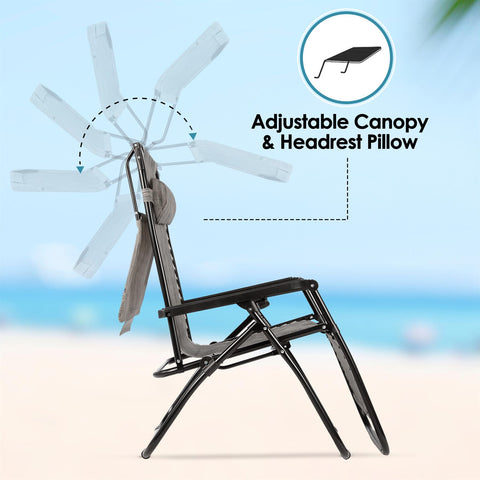 Zero Gravity Recliner Chair with Canopy