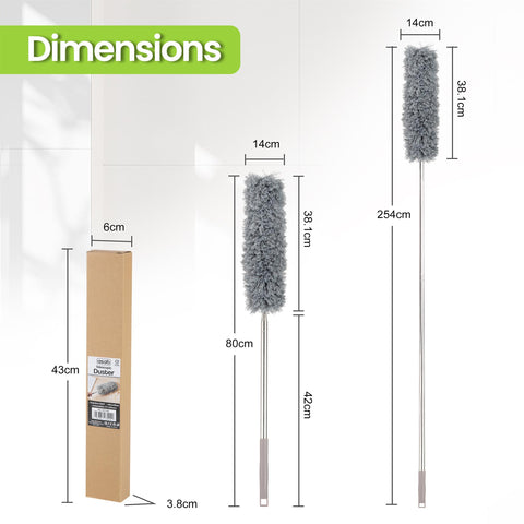 Extendable Telescopic Duster for Easy Clean-up Tasks