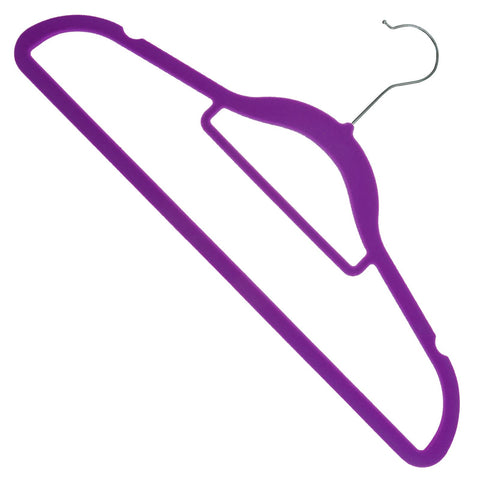 Purple Flocked Hangers - 10PK