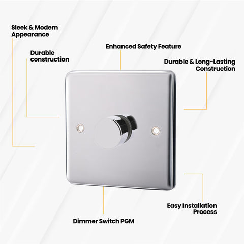 Standard Plate Switches and Sockets USB Plug Nickel Steel Rounded Corners Fused