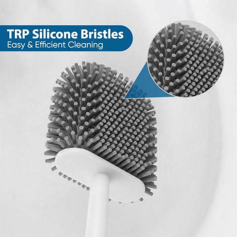 Hygienic Silicone Toilet Brush Set for Bathroom Cleanliness