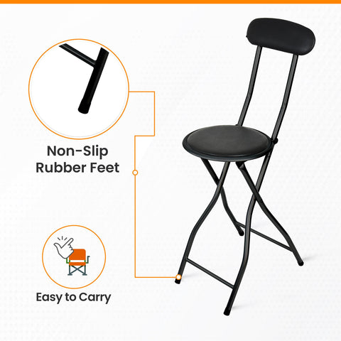 Space Saving Folding Bar Stool for Easy Storage