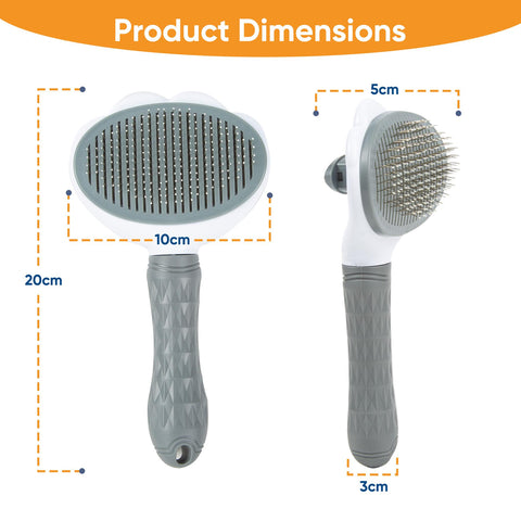 Cat Dog Comb Hair Massage Self Cleaning Grooming Brush