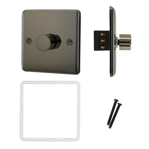 Standard Plate Switches and Sockets USB Plug Nickel Steel Rounded Corners Fused