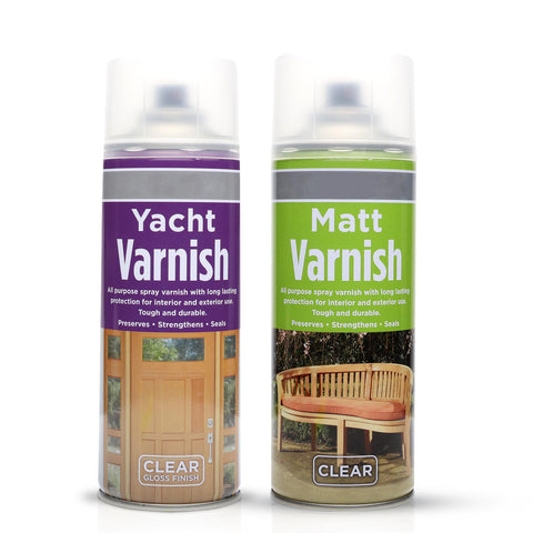 400ml Clear Varnish Spray Wood Plastic Metal Paint Matt Glossy