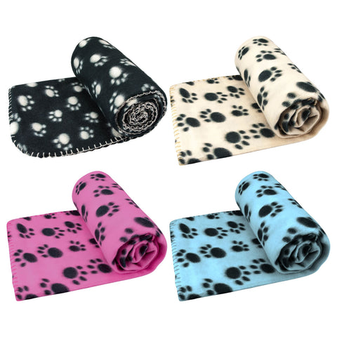 Paw Print Pet Fleece Blanket