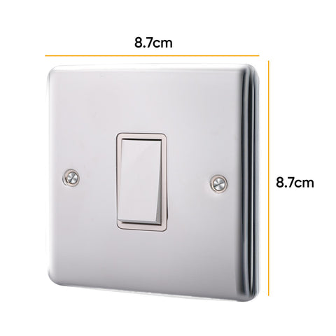 Standard Plate Switches and Sockets USB Plug Nickel Steel Rounded Corners Fused