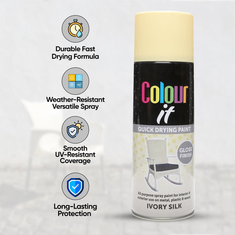 400ml Spray Paint Aerosol Matt Gloss Metal Wood And Plastic Paint Waterproof